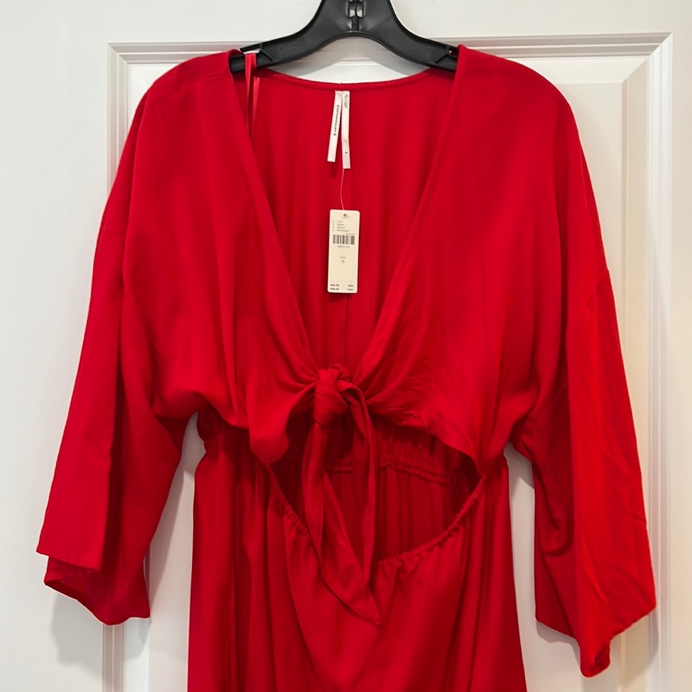 Anthropology red dress new size small with out tags
